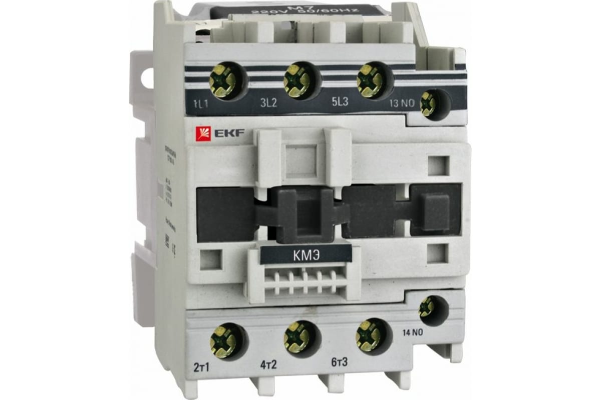фото Контактор ekf "кмэ", no+nc, 65 а, 220 в