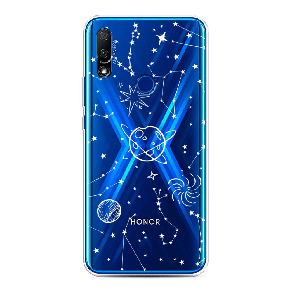 

Чехол на Honor 9X/Huawei P Smart Z "Планеты в космосе", Белый, 69950-2