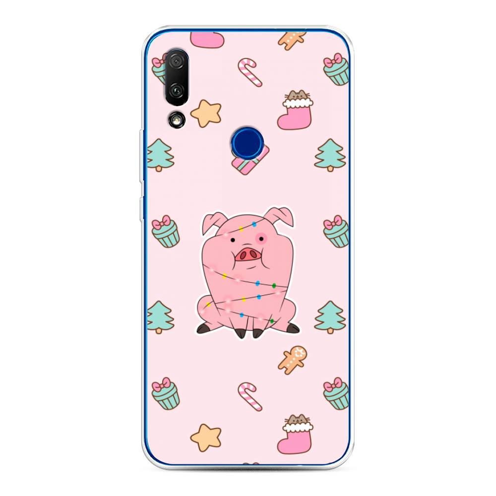 

Чехол для Honor 9X/Huawei P Smart Z "Розовая свинка", Розовый;зеленый, 69950-5