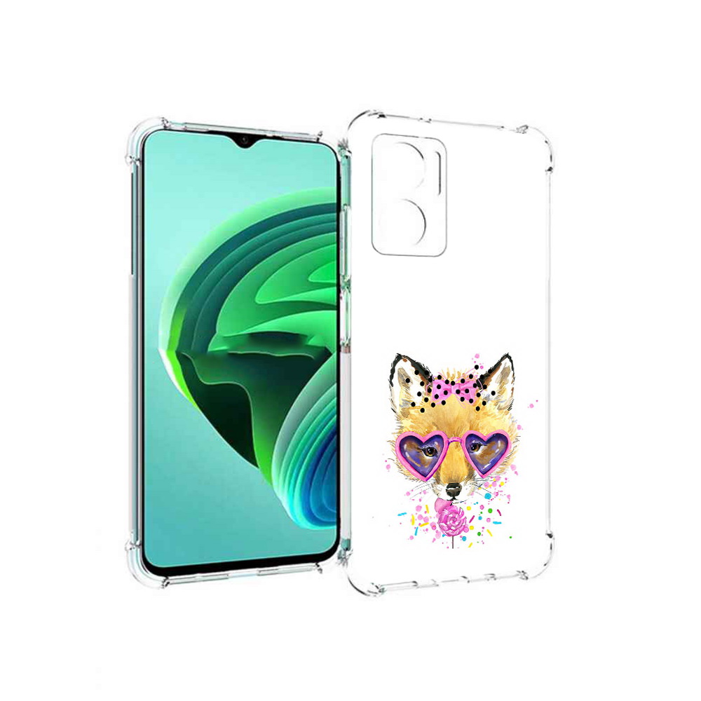 

Чехол MyPads лисенок с бантиком для Xiaomi Redmi Note 11E 5G/Redmi 11 Prime 5G, Прозрачный, Tocco