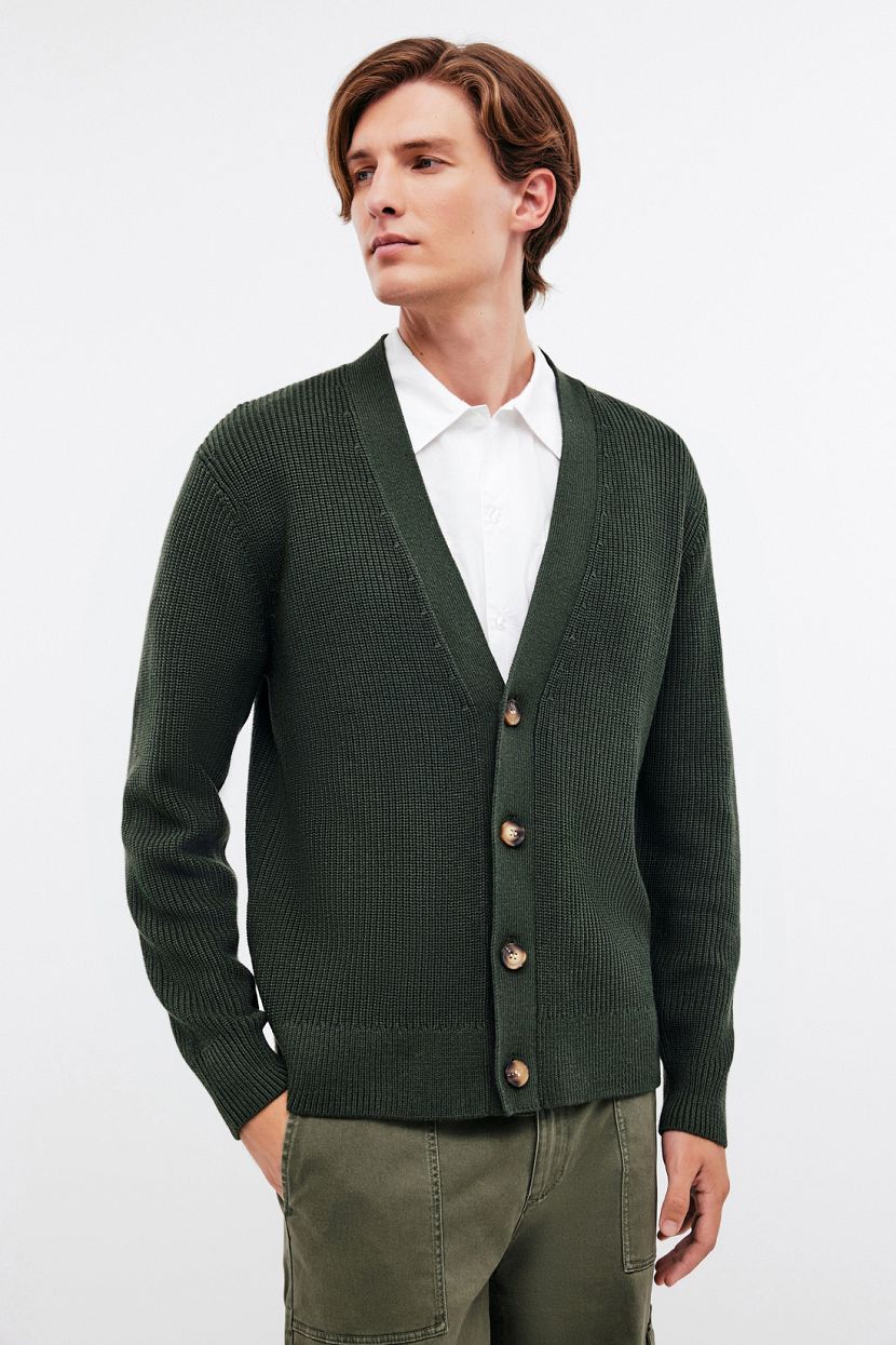 

Кардиган мужской Baon B6424508 хаки 2XL, B6424508