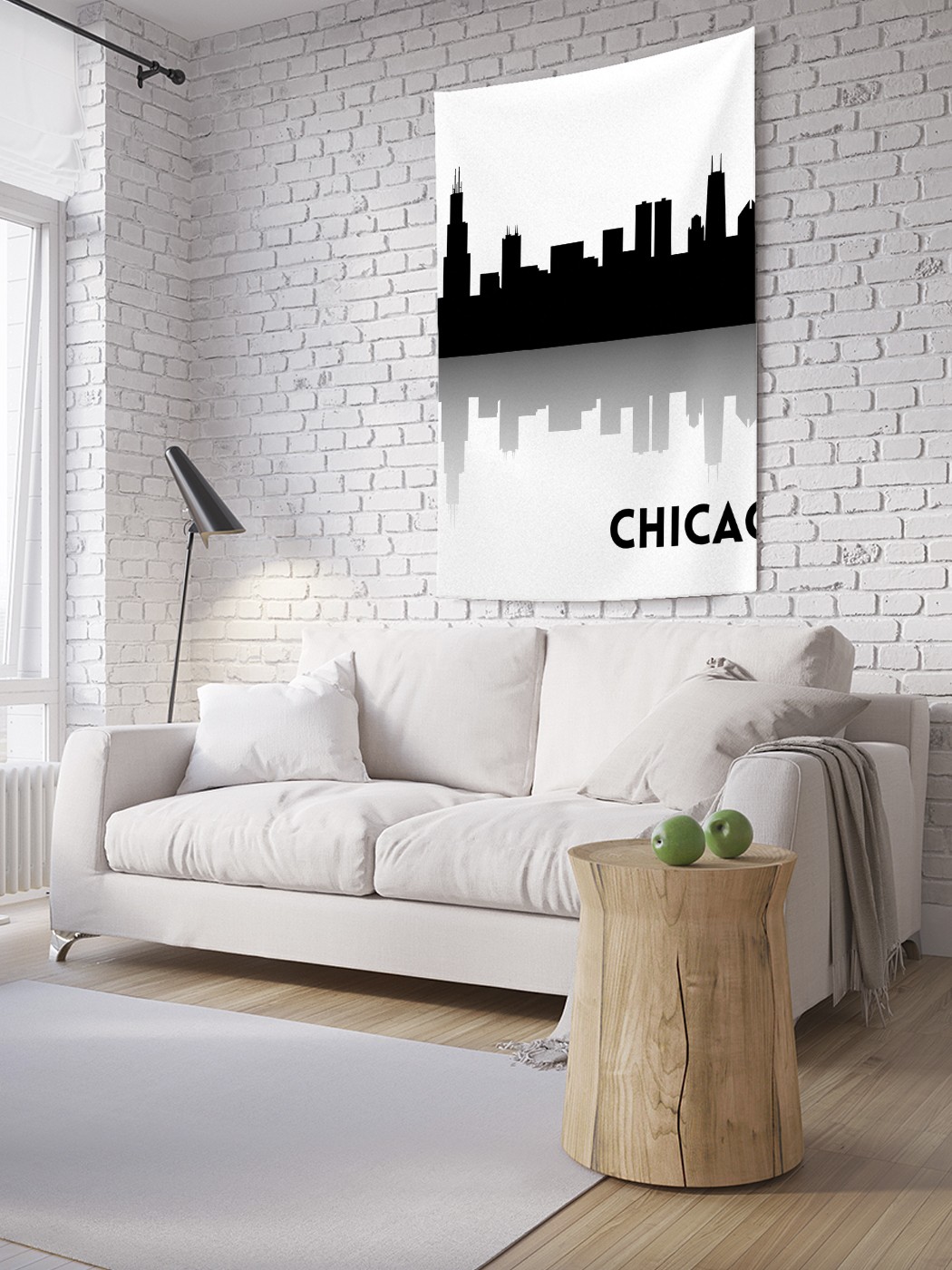 

Вертикальное фотопанно на стену JoyArty Тени Чикаго 150x200 см, Тени Чикаго