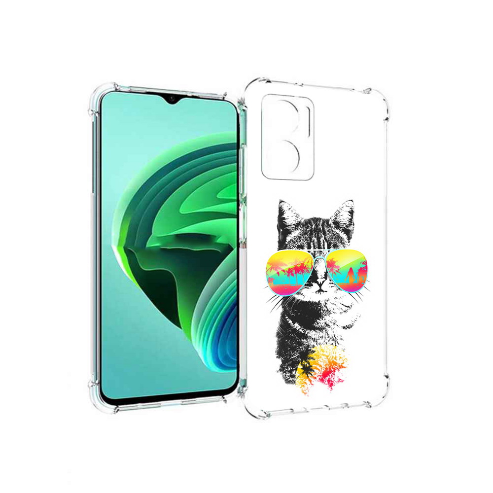 Чехол MyPads крутой кот для Xiaomi Redmi Note 11E 5G/Redmi 11 Prime 5G/Redmi 10 5G