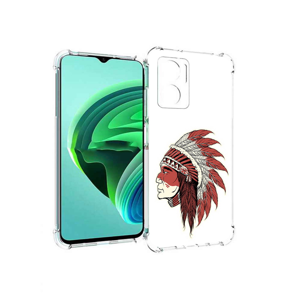 Чехол MyPads красный индеец для Xiaomi Redmi Note 11E 5G/Redmi 11 Prime 5G/Redmi 10 5G