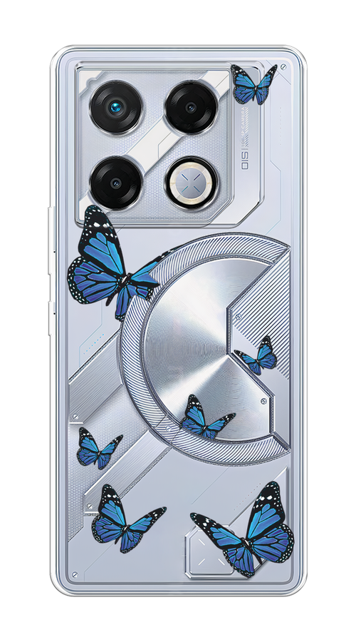 

Чехол на Infinix GT 20 Pro "Blue butterflies", Синий;черный, 3106250-1