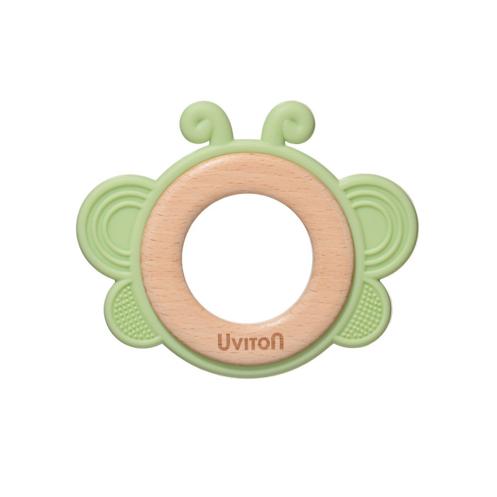 

прорезыватель детский, uviton, с буком butterfly зеленый