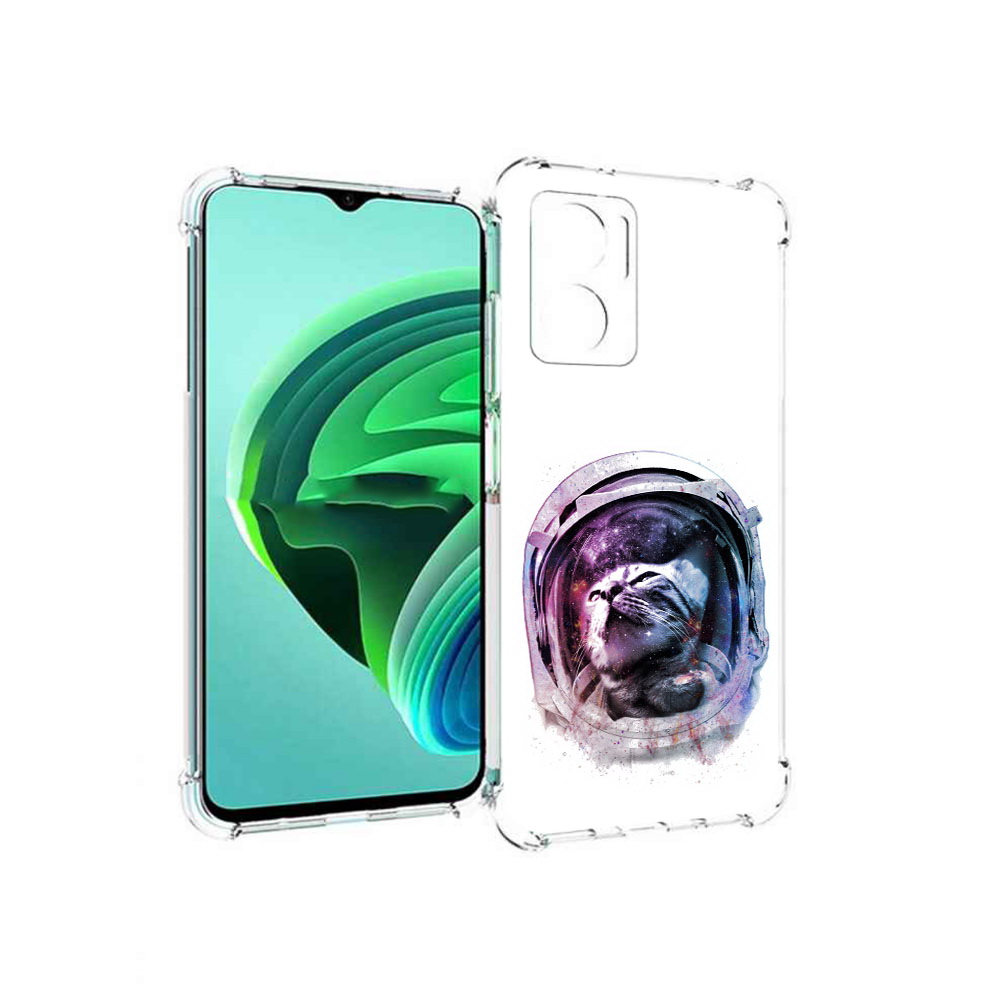 Чехол MyPads кот в шлеме для Xiaomi Redmi Note 11E 5G/Redmi 11 Prime 5G/Redmi 10 5G