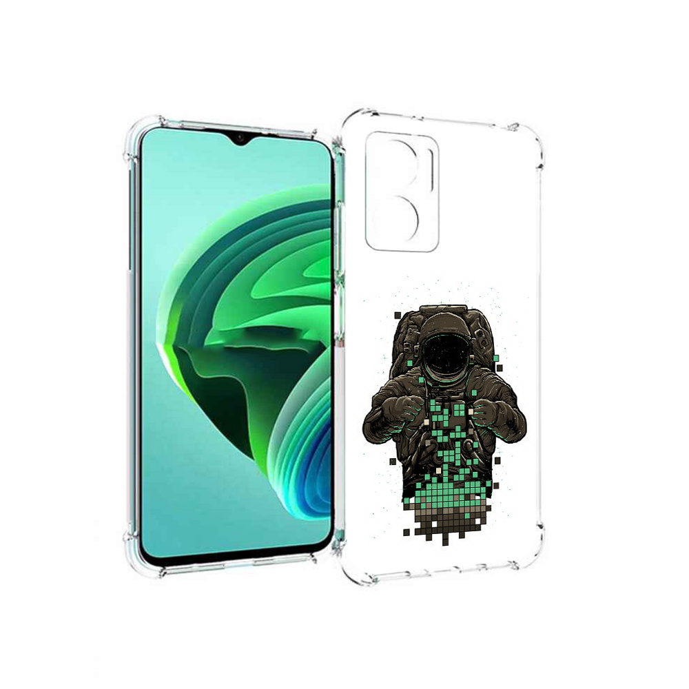 

Чехол MyPads космонавт с пикселями для Xiaomi Redmi Note 11E 5G/Redmi 11 Prime 5G, Прозрачный, Tocco