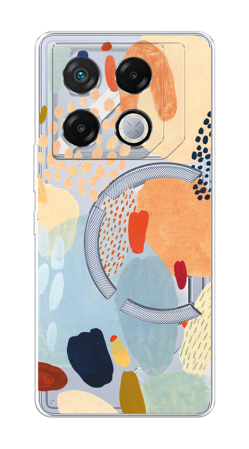 

Чехол на Infinix GT 20 Pro "Необычная абстракция", Бежевый;голубой, 3106250-1