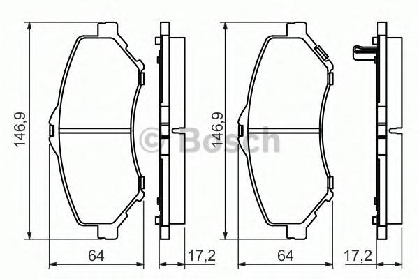 

Колодки тормозные дисковые передн CHRYSLER: GRAND VOYAGER V (RT) 2.8 CRD/3.3/3.8 07- \ DOD