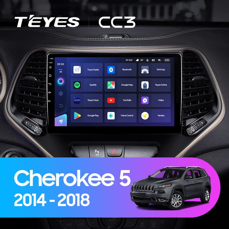 Штатная магнитола Teyes CC3 432 Jeep Cherokee 5 KL 2014-2018 4087500₽