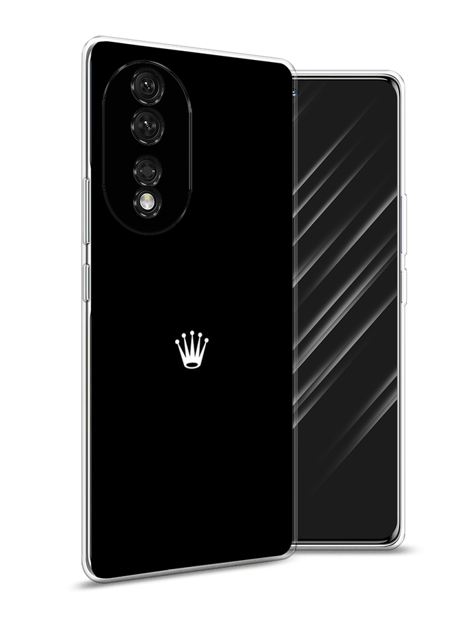 

Чехол Awog на Honor 80 "Белая корона на черном фоне", Черный, 6120350-7