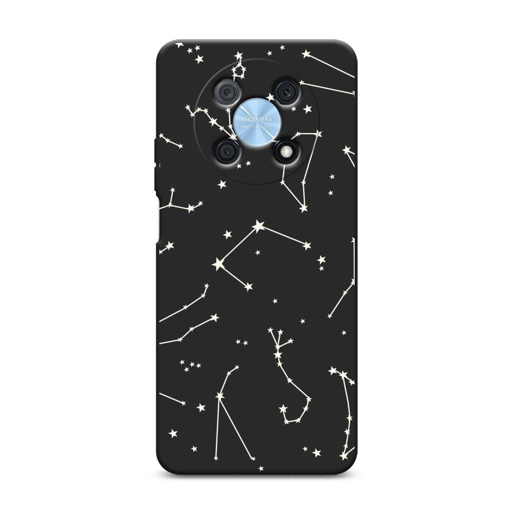 

Матовый силиконовый чехол "Созвездия" на Huawei Nova Y90, Черный