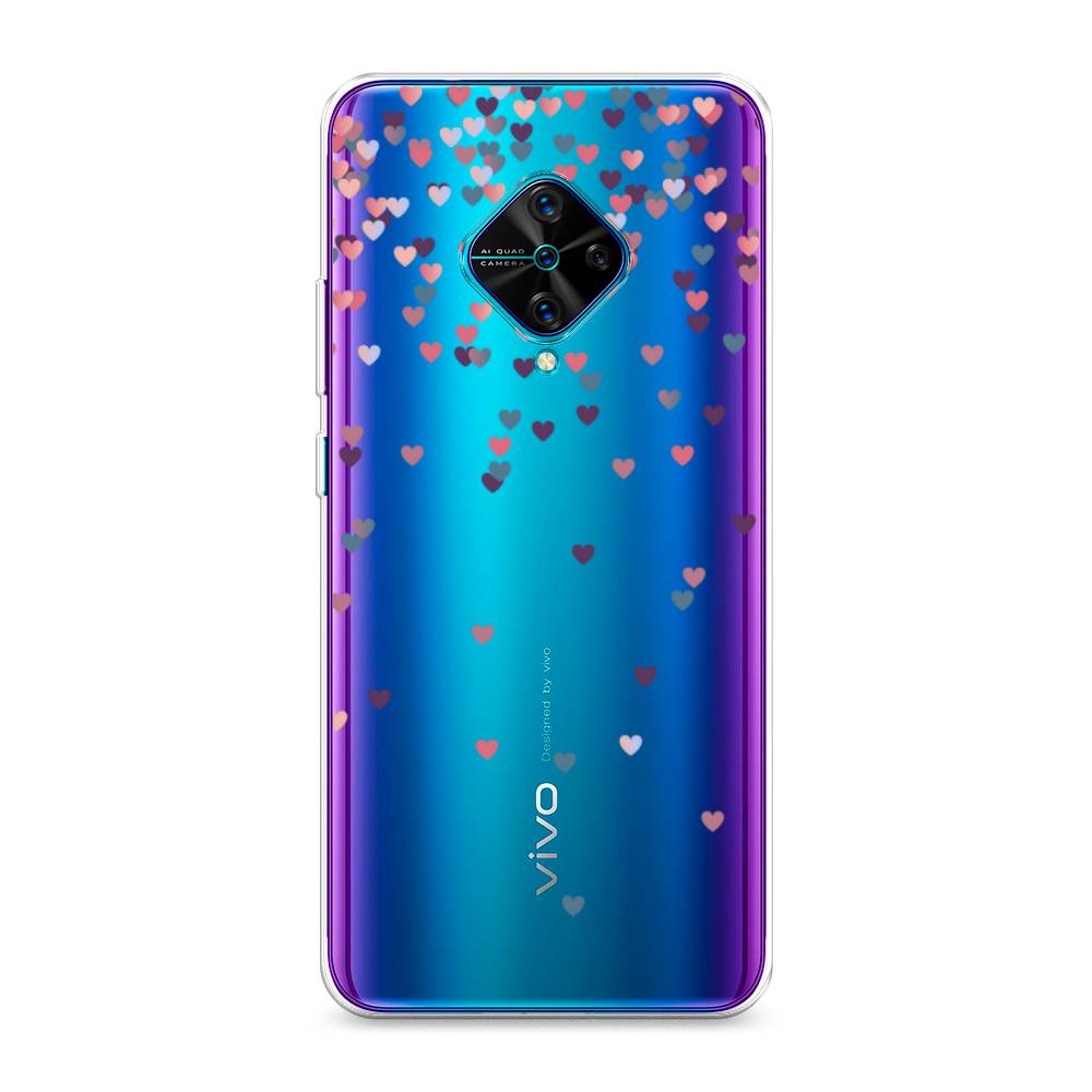 

Чехол на Vivo Y9s "Посыпка сердечки", Розовый;фиолетовый, 262450-3