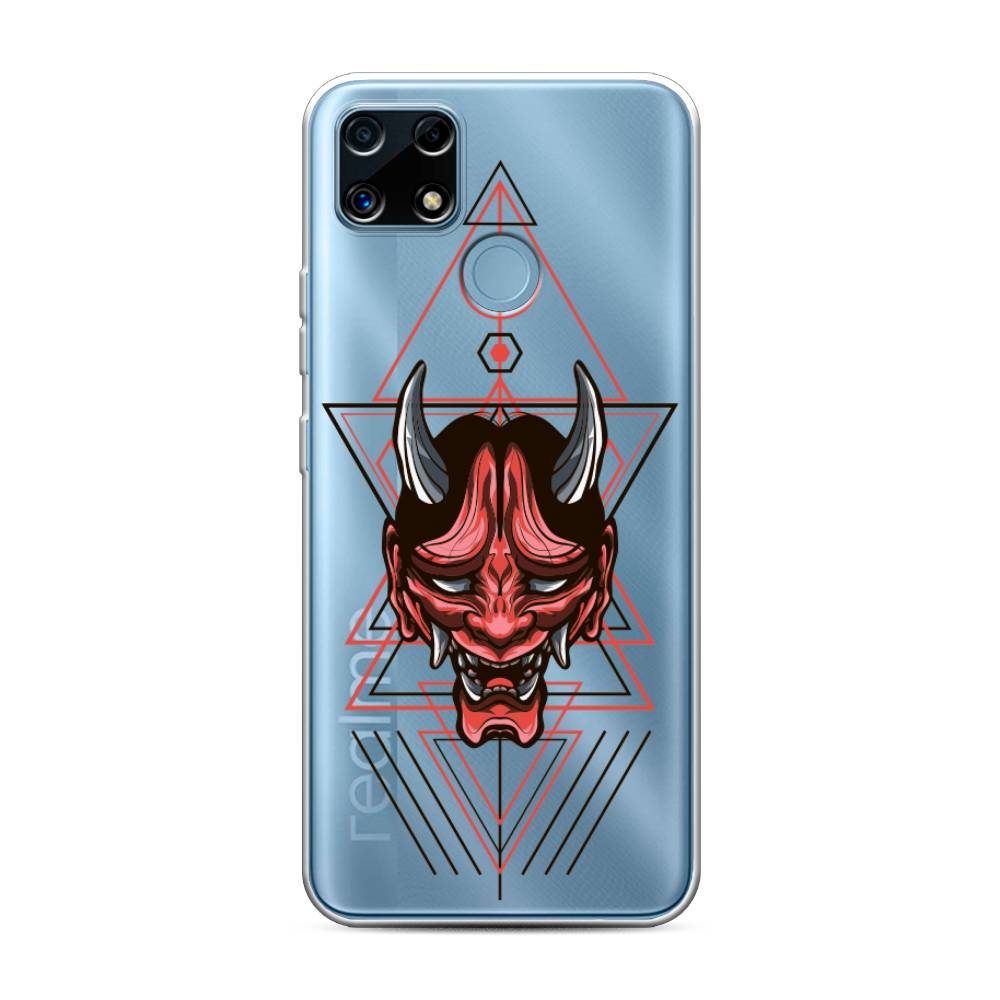 

Чехол для Oppo Realme C25/C25s "Hanya Oni mask", Серый;красный;черный, 256950-4