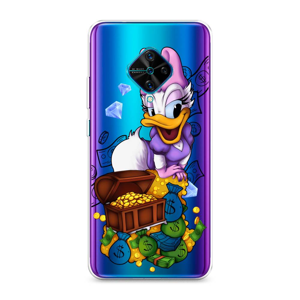 

Чехол на Vivo Y9s "Rich Daisy Duck", Коричневый;белый;фиолетовый, 262450-6