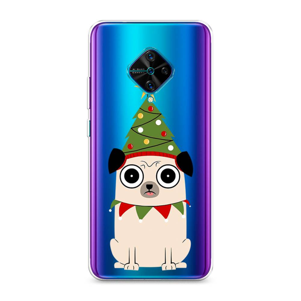 

Чехол для Vivo Y9s "Собачка с ёлочкой", Бежевый;красный;зеленый, 262450-1