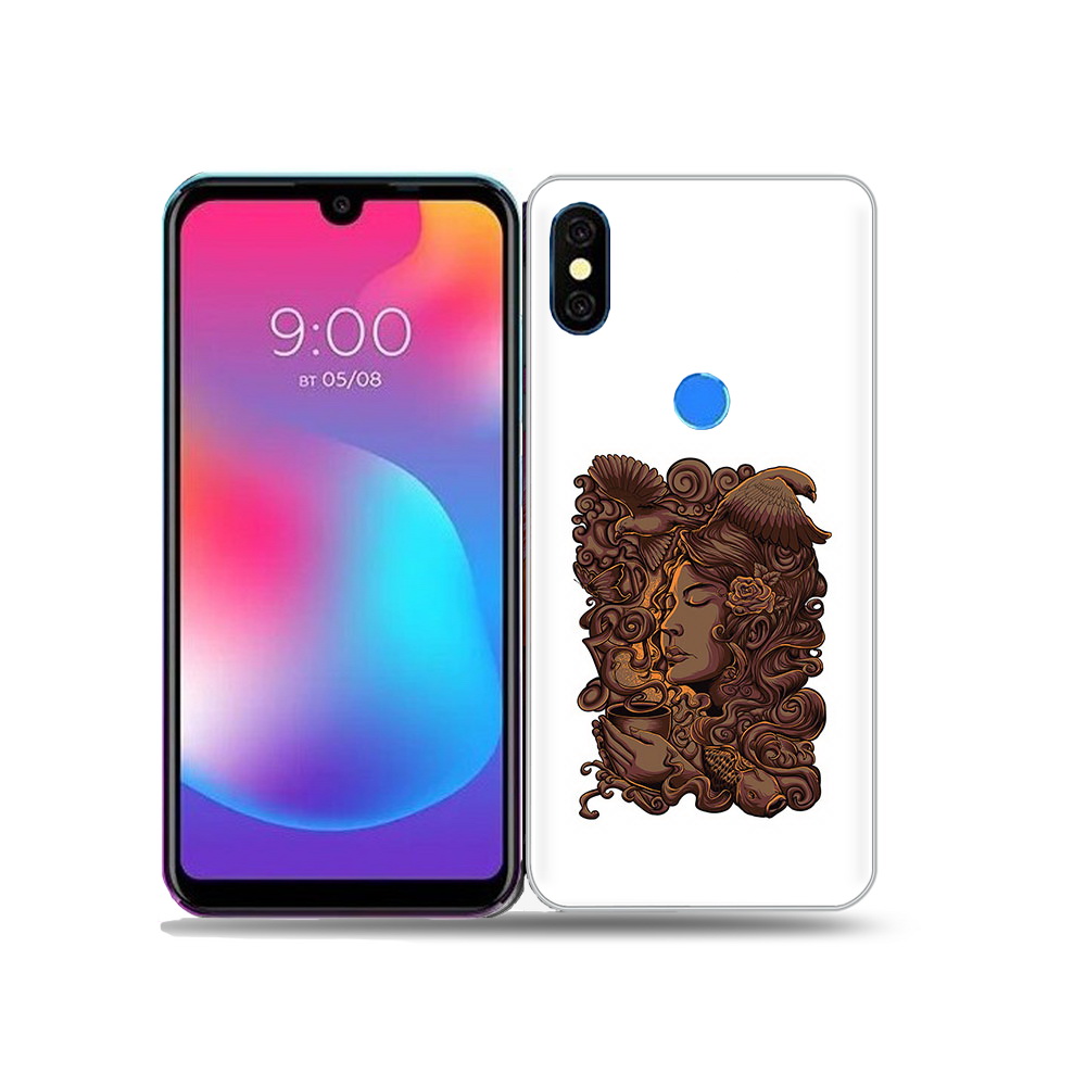 

Чехол MyPads Tocco для BQ 5730L девушка с длинными волосами абстракция, Прозрачный, Tocco