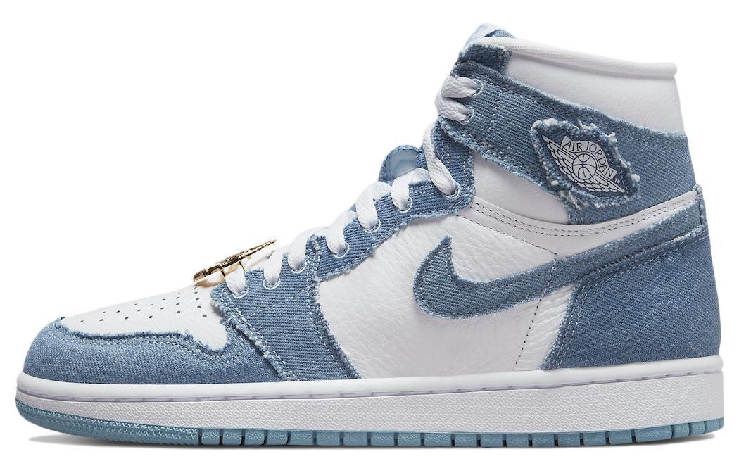 

Кеды унисекс Jordan Air Jordan 1 retro high og denim голубые 44 EU, Голубой, Air Jordan 1 retro high og denim