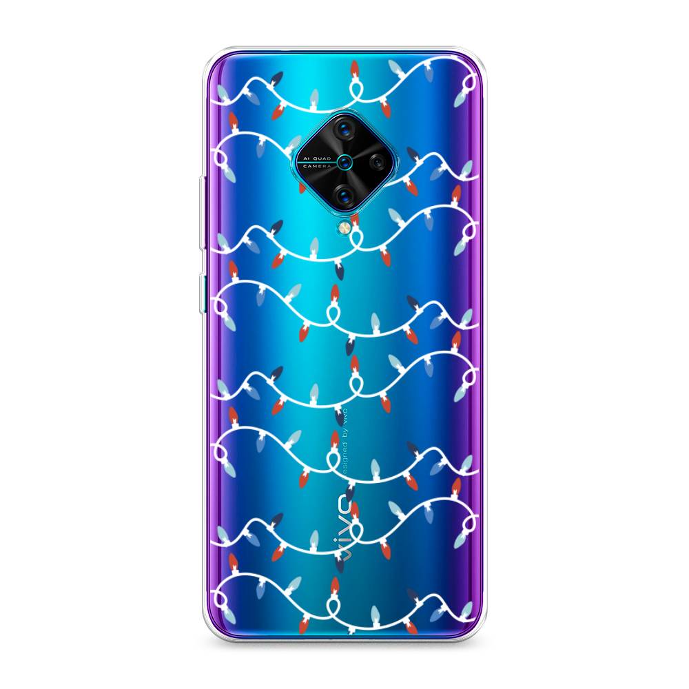 

Чехол для Vivo Y9s "Разноцветная гирлянда", Белый;красный;синий, 262450-5