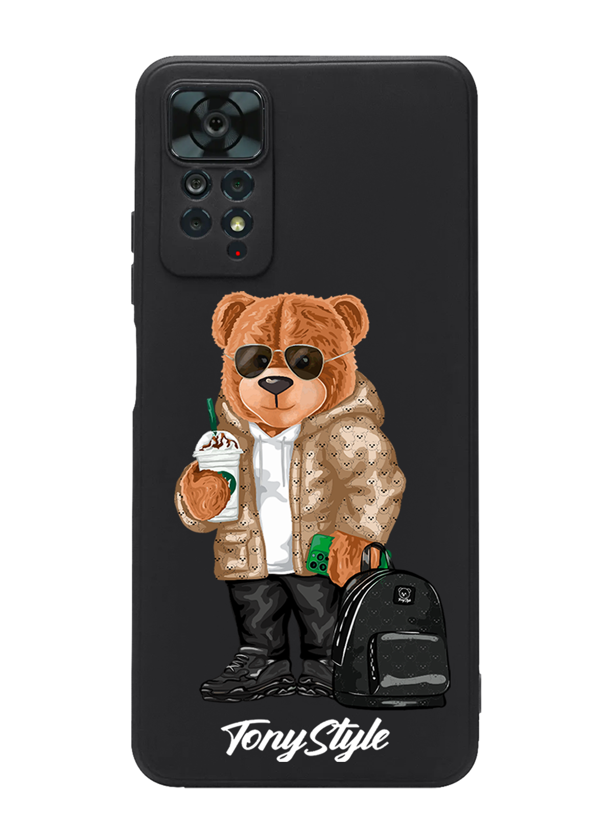 

Чехол Tony Style Xiaomi Redmi Note 11 Pro 4G Tony Style в очках, Коричневый;черный;белый, Xiaomi Redmi Note 11 Pro 4G Tony Style в очках