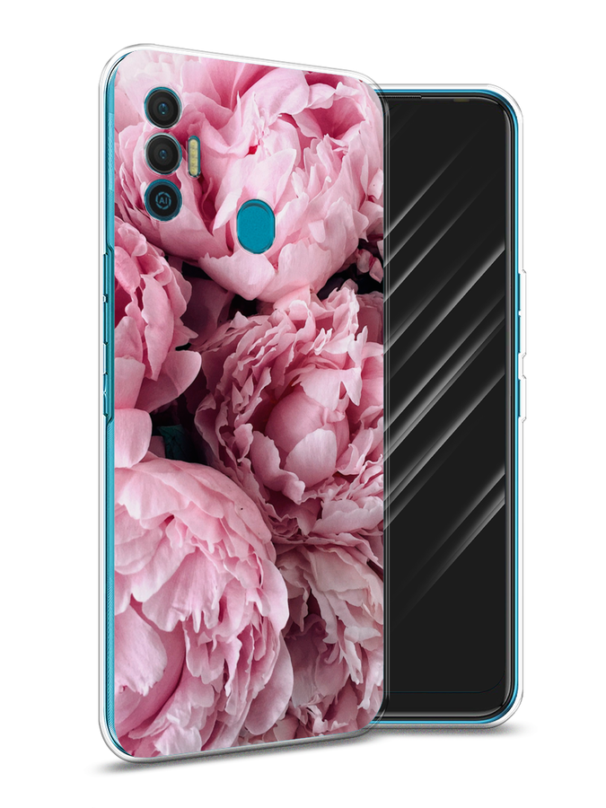 

Чехол Awog на Tecno Spark 7 "Нежные пионы", Разноцветный, 301050-8