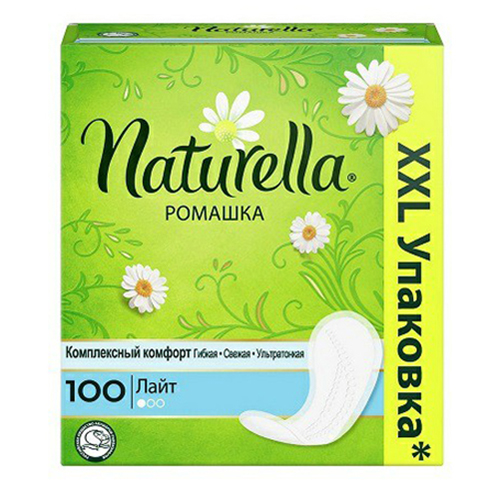 

Прокладки женские ежедневные экстратонкие Naturella Light с экстрактом ромашки 100 шт