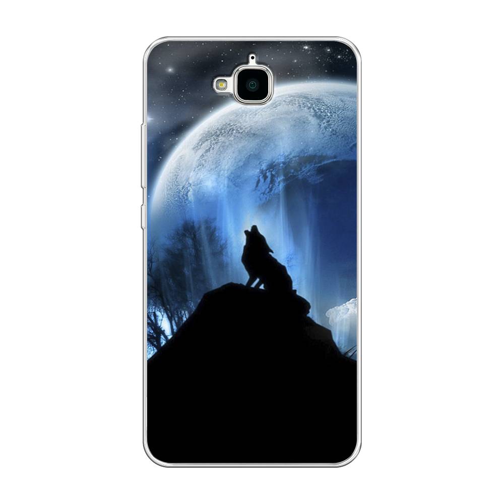 

Чехол на Honor 4C Pro "Волк 2", Синий;черный;белый, 63250-1