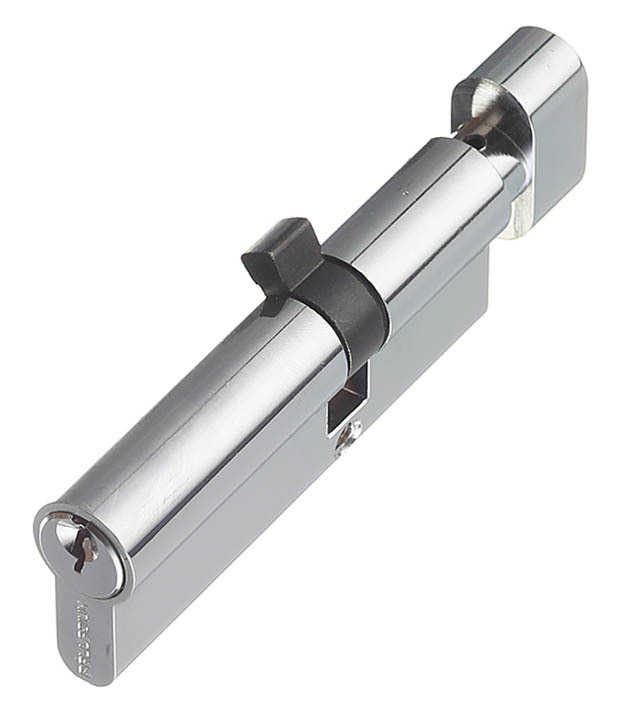 

Цилиндр Palladium AL 35Т01х55 CP 90 (35х55) мм ключ/вертушка хром, Серебристый
