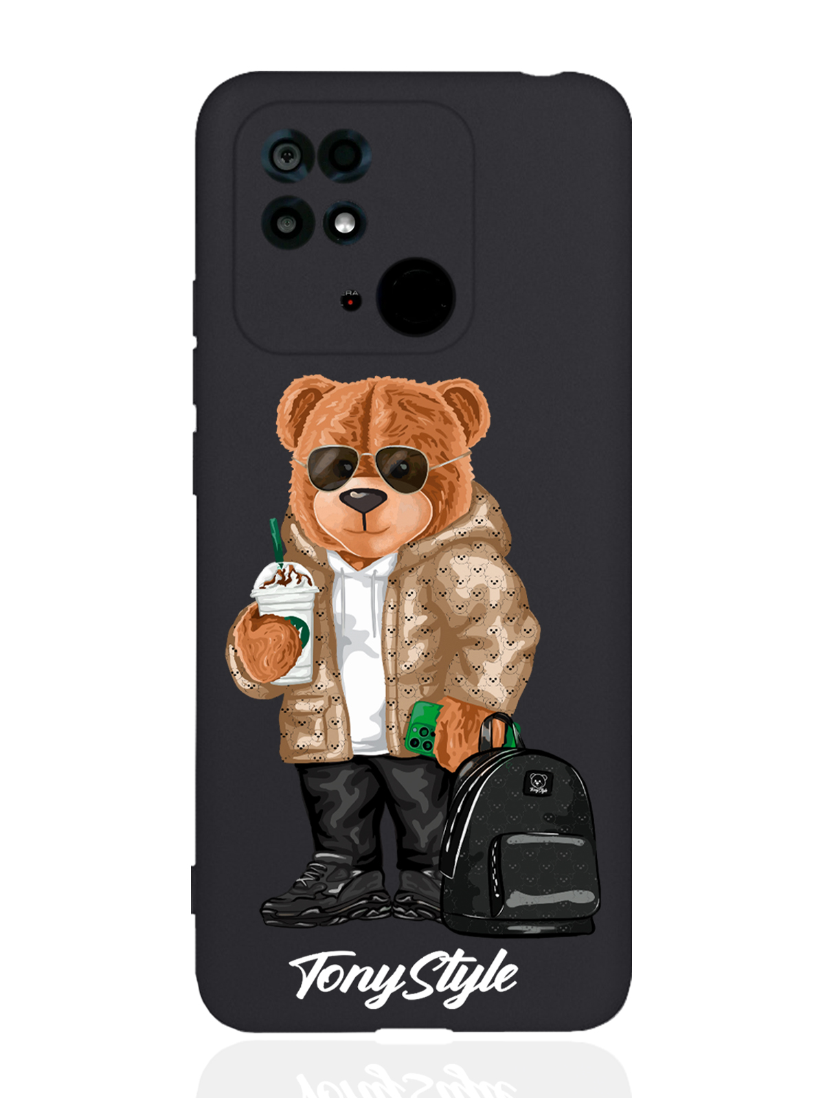 

Чехол Tony Style Xiaomi Redmi 10C Tony Style в очках, Коричневый;черный;белый, Xiaomi Redmi 10C Tony Style в очках