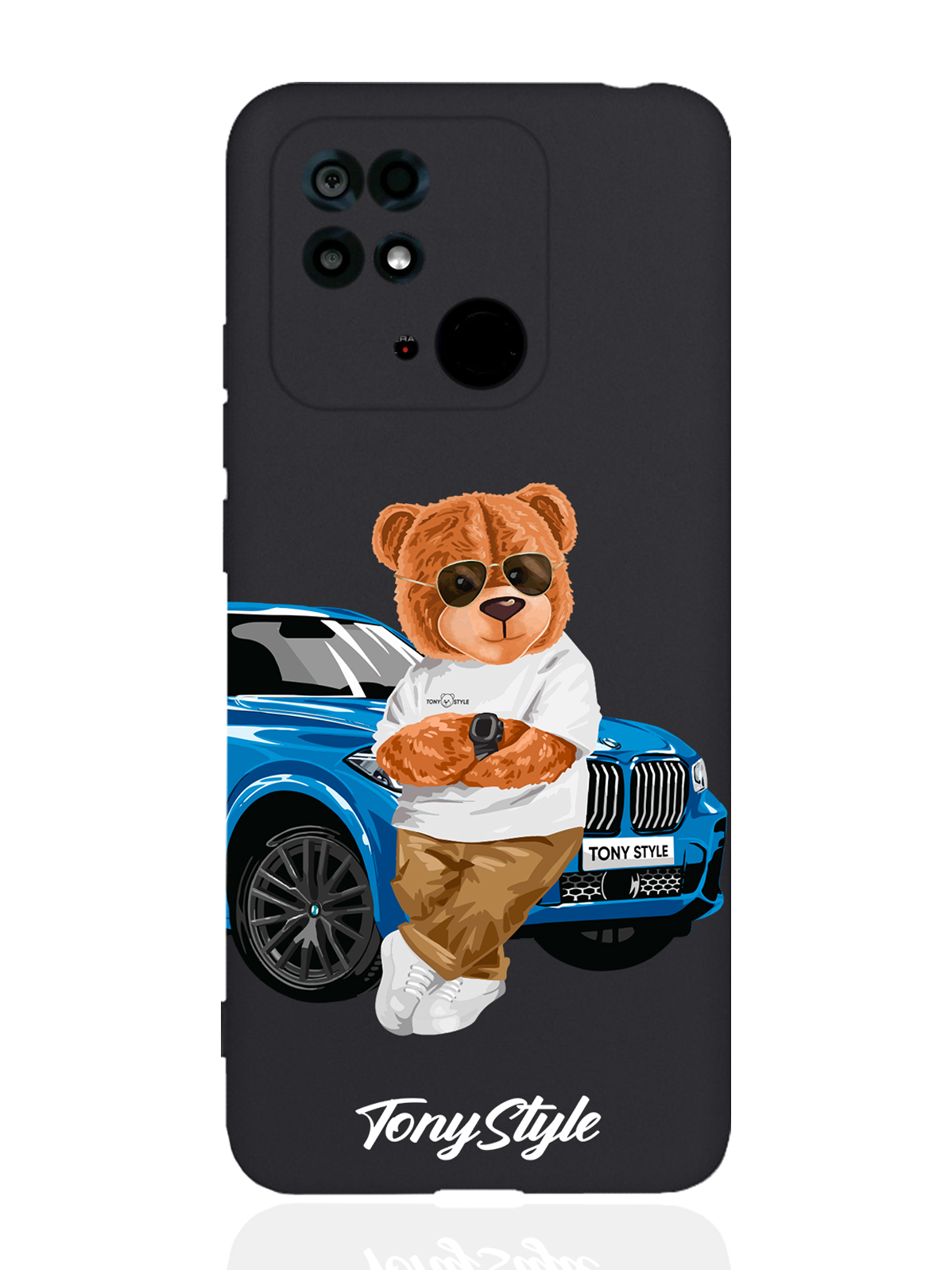 

Чехол Tony Style Xiaomi Redmi 10C Tony Style с машиной, Голубой;коричневый;белый, Xiaomi Redmi 10C Tony Style с машиной