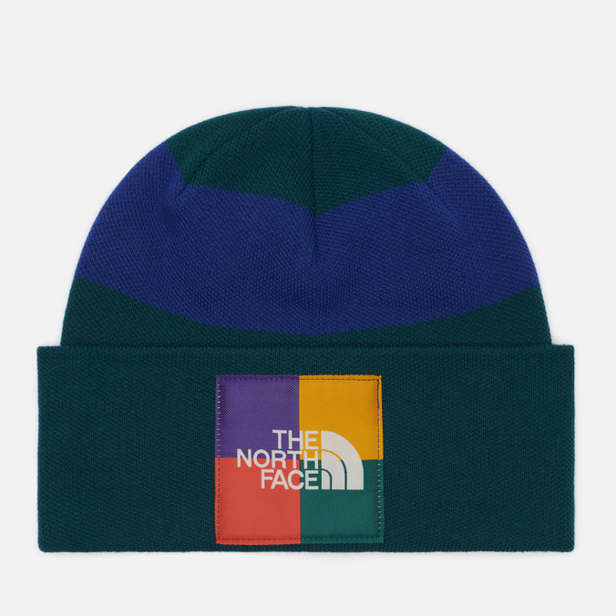 

Шапка бини унисекс The North Face Color Block Knit Beanie, зеленый, Color Block Knit Beanie