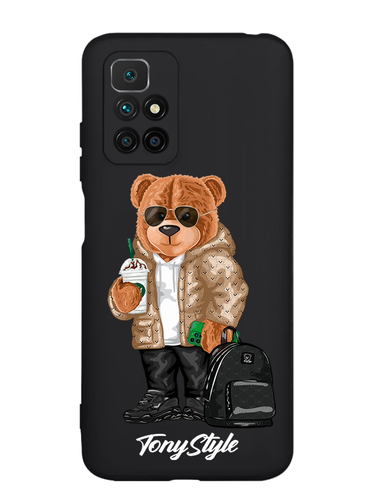 

Чехол Tony Style Xiaomi Redmi 10 Tony Style в очках, Коричневый;черный;белый, Xiaomi Redmi 10 Tony Style в очках