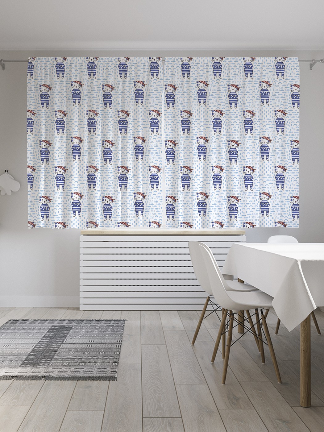 

Классические шторы JoyArty "Кот в косынке", серия Oxford DeLux, 2 полотна 145x180 см, Кот в косынке
