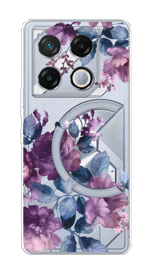 

Чехол на Infinix GT 20 Pro "Purple Blossoms", Синий;фиолетовый, 3106250-1