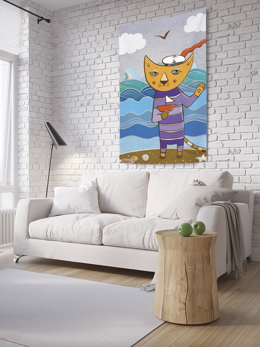 

Вертикальное фотопанно на стену JoyArty Кот моряк 150x200 см, Кот моряк
