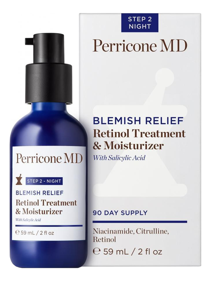 

Успокаивающий ночной крем Perricone MD Blemish Relief Retinol Treatment & Moisturizer 59мл, 383080