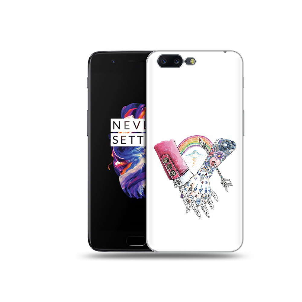 

Чехол MyPads Tocco для OnePlus 5 абстракция руки в татуировках, Прозрачный, Tocco
