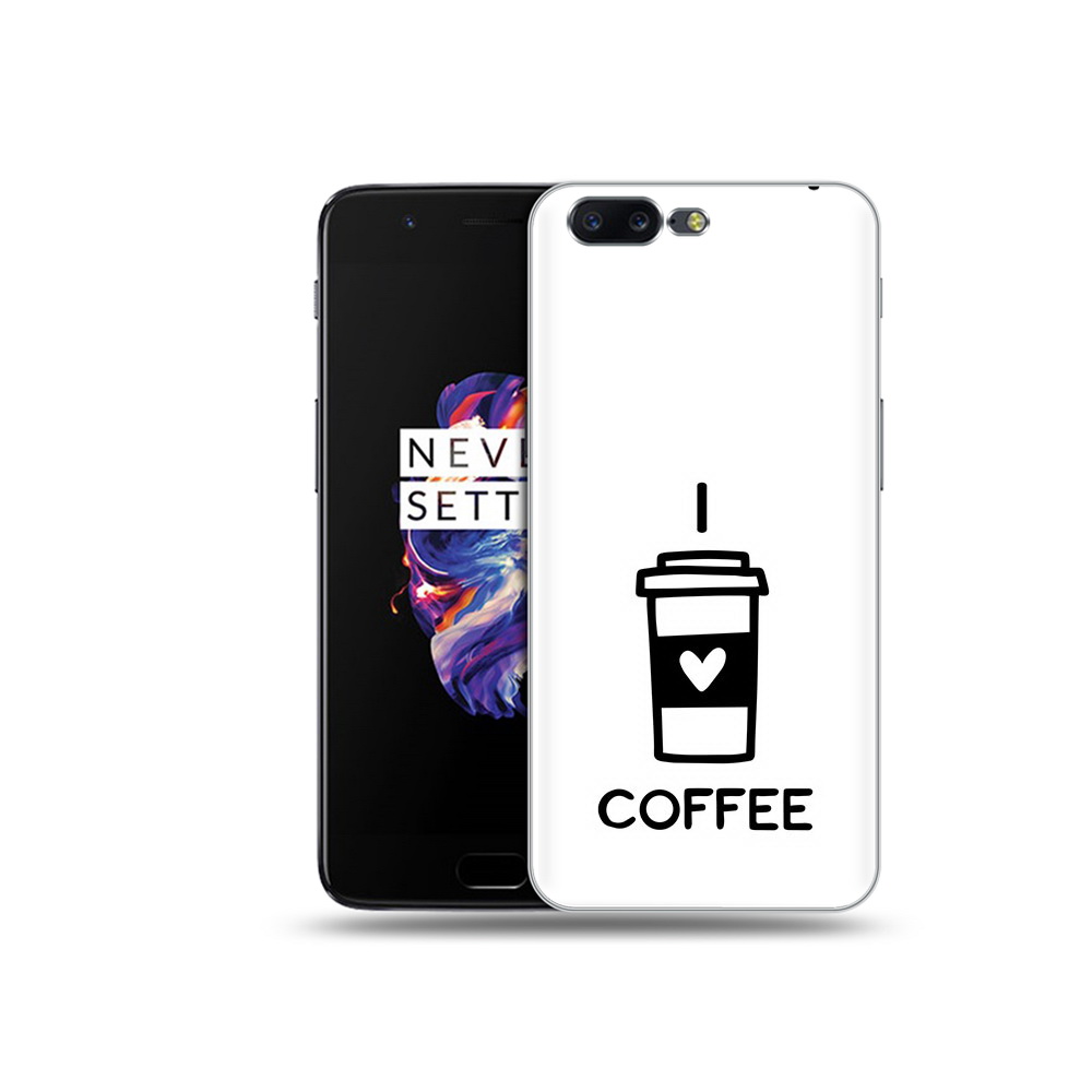 

Чехол MyPads Tocco для OnePlus 5 Я люблю кофе, Прозрачный, Tocco