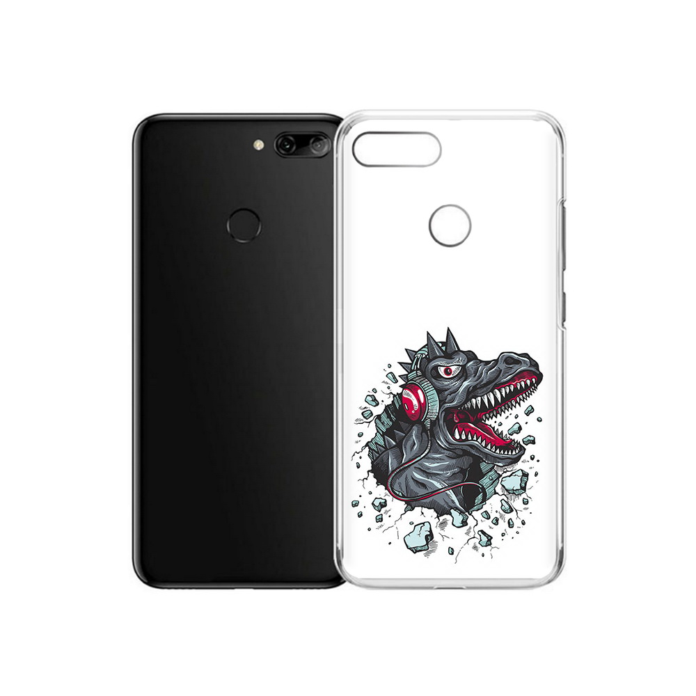 

Чехол MyPads Tocco для Alcatel 1S Нарисованный динозавр в наушниках (PT227137.662.124), Прозрачный, Tocco