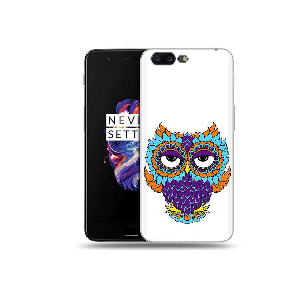 

Чехол MyPads Tocco для OnePlus 5 Цветная сова, Прозрачный, Tocco