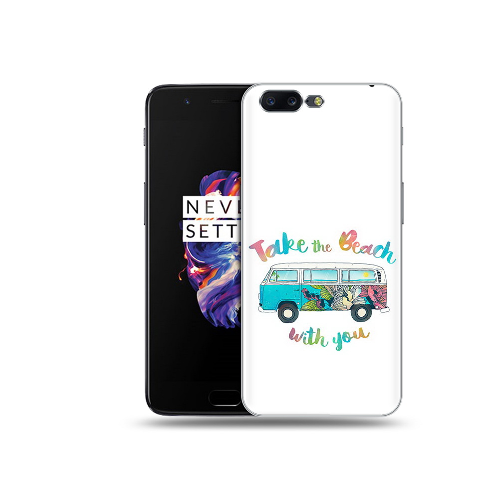 

Чехол MyPads Tocco для OnePlus 5 Хиппи автобус, Прозрачный, Tocco