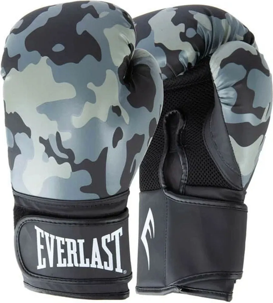 Перчатки тренировочные Everlast Spark 10oz, серый/камуфляж