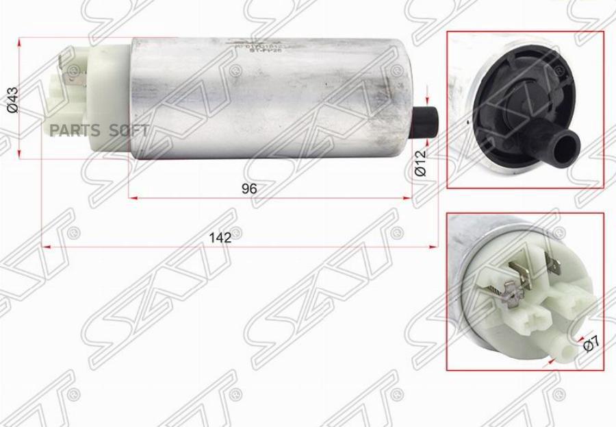 

Топливный Насос Bmw E30 87-91/E34 89-97/E36 90-98/E46 99-00 Sat арт. ST-FP26