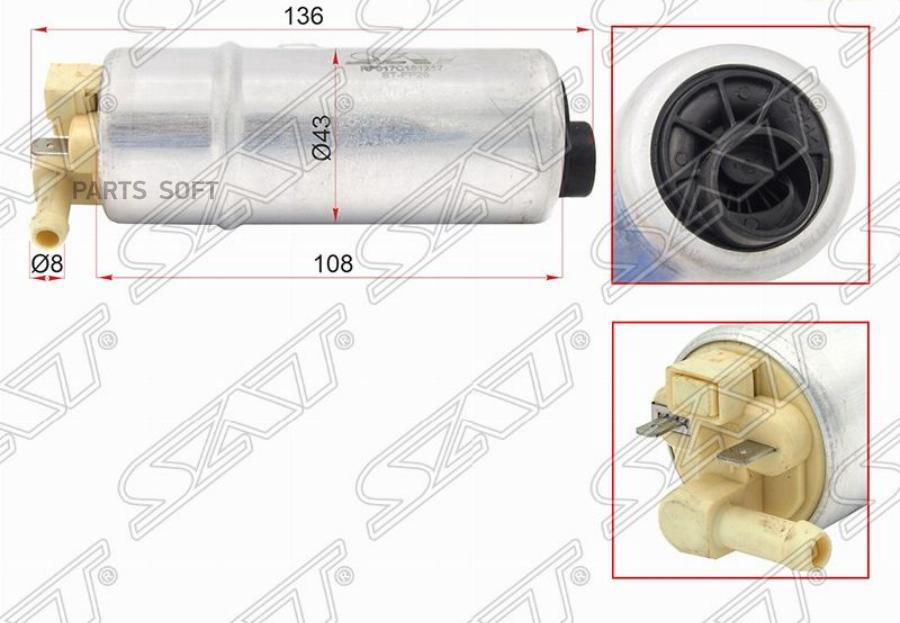 

Топливный Насос Bmw 5 Series E39 2,0/2,5/2,8/3,0 95-04 Sat арт. ST-FP25