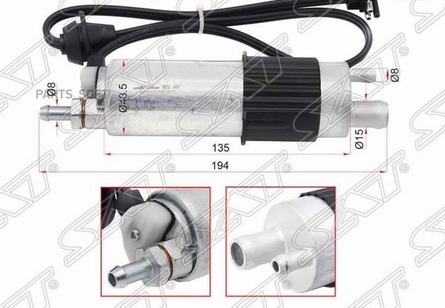 

Топливный Насос Mercedes W202/S202 93-00 (С Проводком 4bar, 120l/H) Sat арт. ST-FP22