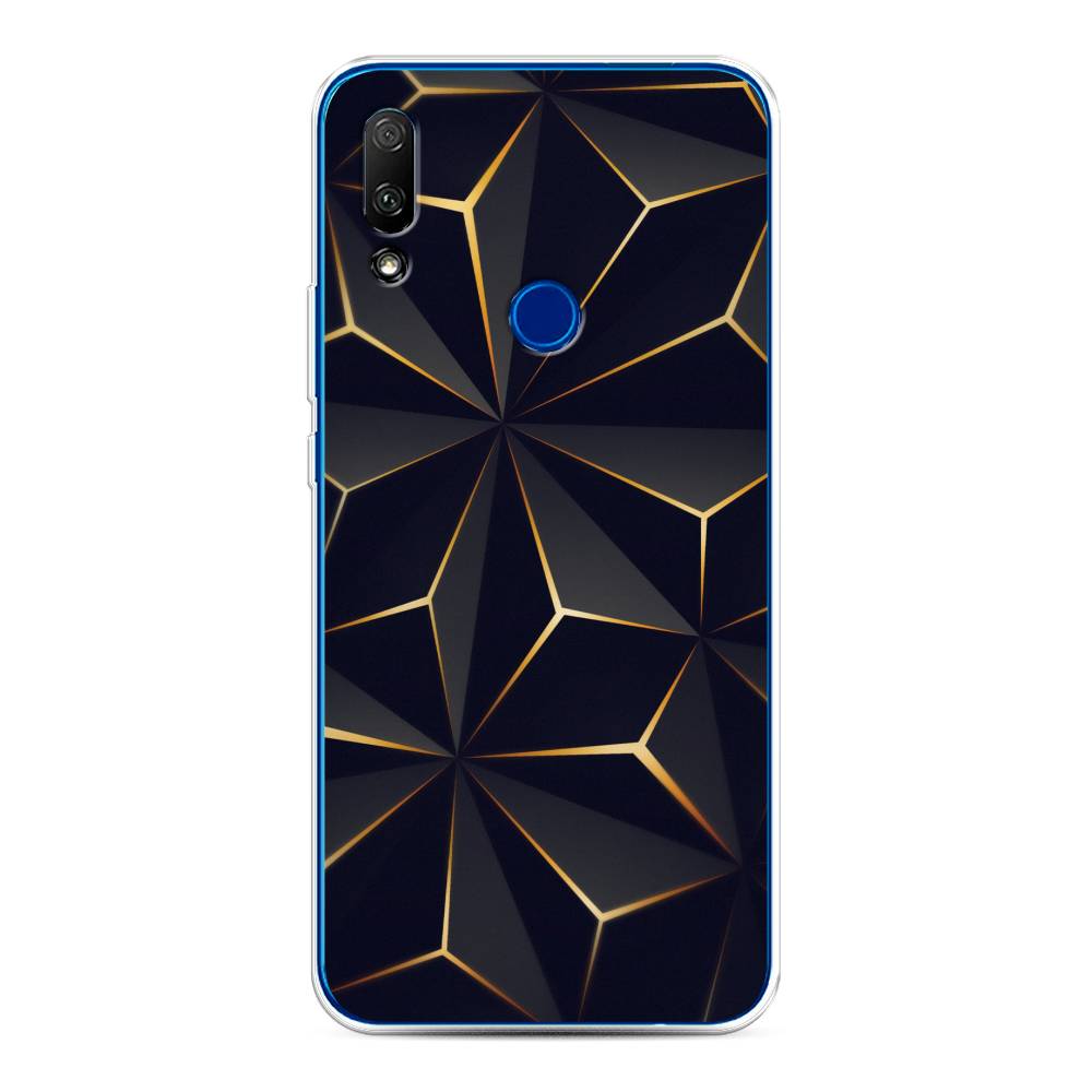 

Чехол для Honor 9X/Huawei P Smart Z "Черные полигоны", Золотистый;черный, 69950-3