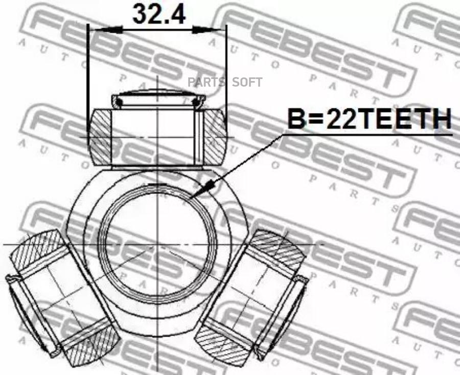 

2216-SPA_трипоид!22X32.4 Hyundai Accent 99-05