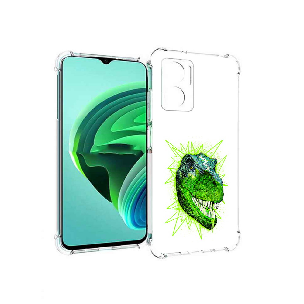 

Чехол MyPads зеленый динозавр для Xiaomi Redmi Note 11E 5G/Redmi 11 Prime 5G, Прозрачный, Tocco