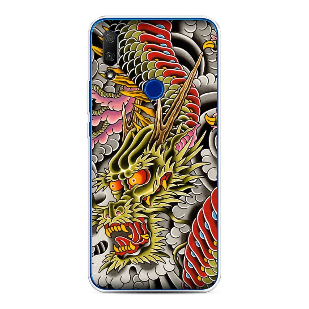 

Чехол для Honor 9X/Huawei P Smart Z "Японский дракон", Желтый;розовый;красный, 69950-4